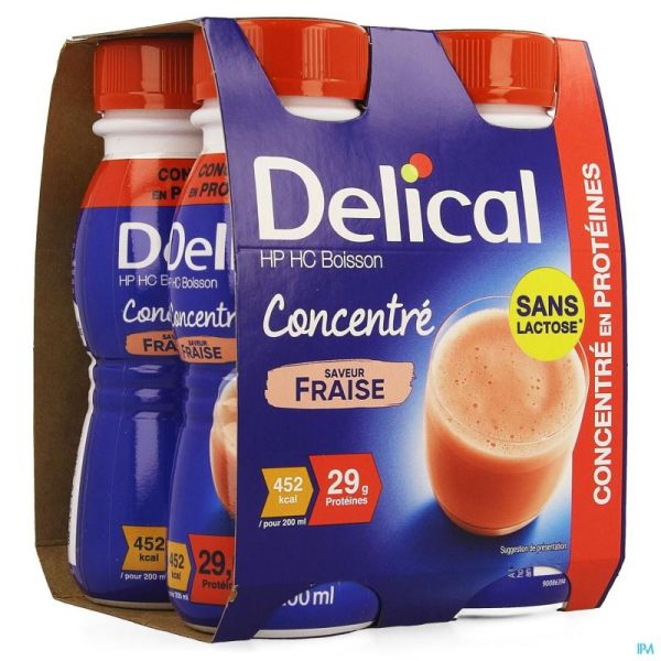 Delical concentre fraise    4x200ml