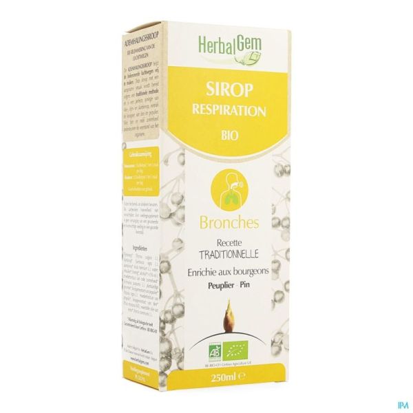 Herbalgem sirop respiration bio enf-adulte   250ml