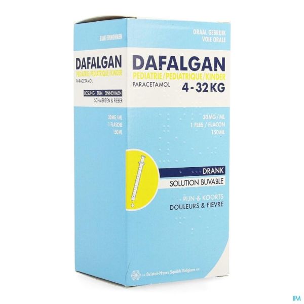 Dafalgan pediatrie 30mg/ml sol buv. 150ml