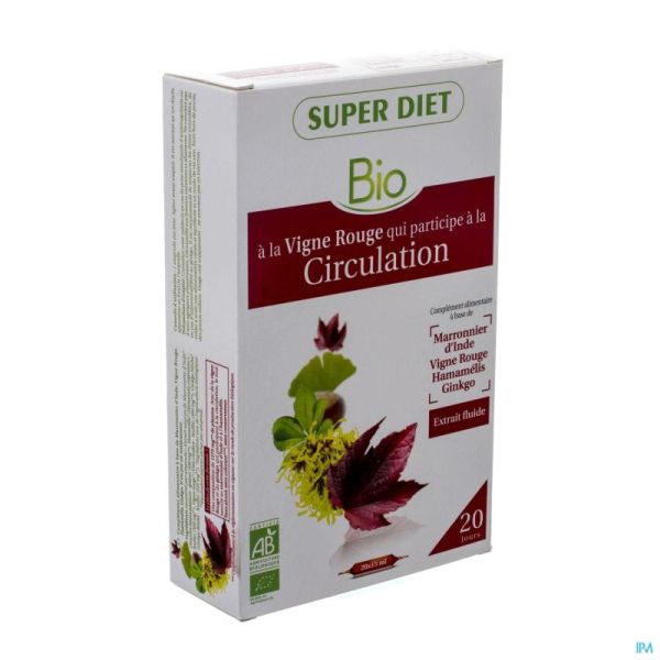 Super diet complexe circulation bio   amp  20x15ml