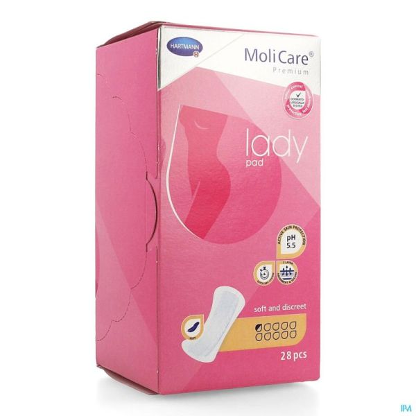 Molicare premium lady pad 0,5 drops 18x8cm    28