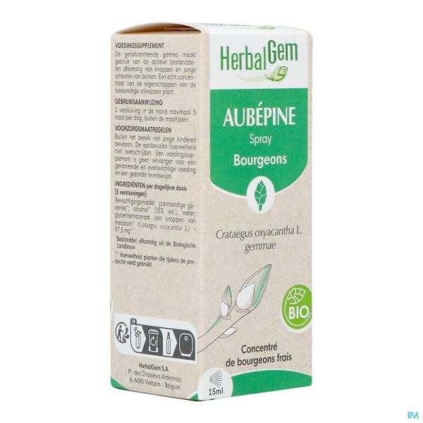 Herbalgem Aubepine Bio Spray 15ml