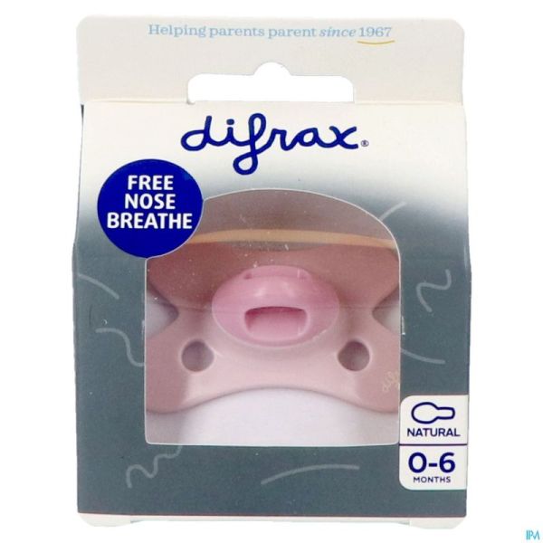 Difrax sucette natural 0-6m spec edit rose quartz