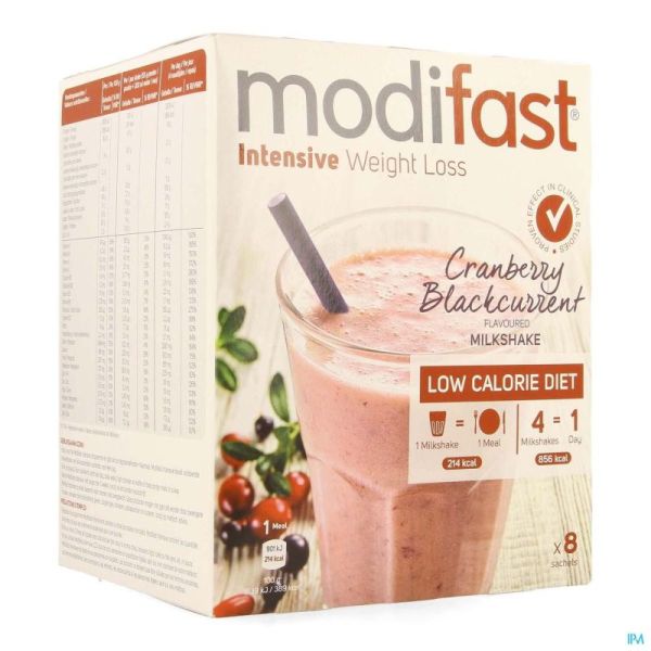 Modifast intensive milkshake cranberry    440g