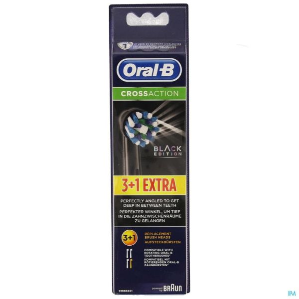 Oral b refill crossaction black 3+1