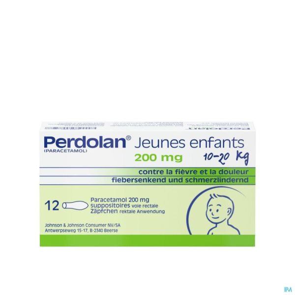 Perdolan supp kleut jeun enf 12x200mg