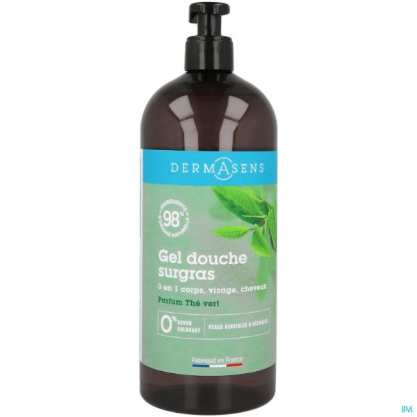 Dermasens gel douche surgras 3en1 the vert 1l