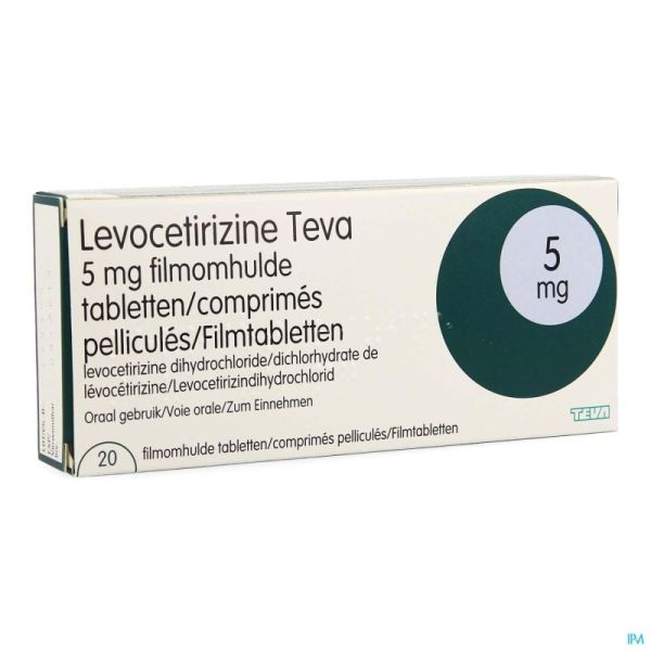 Levocetirizine teva 5mg comp pell  20 x 5mg