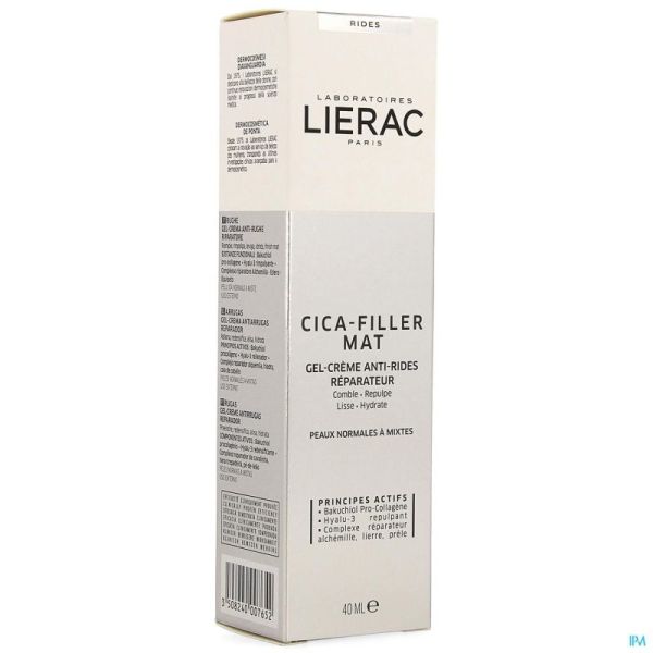 Lierac cica filler gel cr a/rides repar. tube 40ml