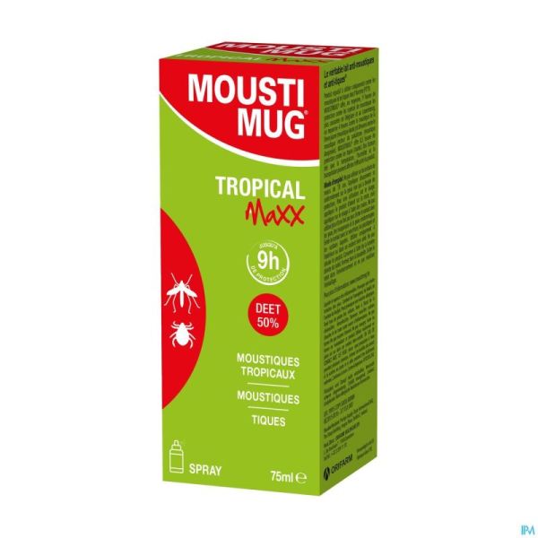 Moustimug tropical maxx spray 50% deet 75ml