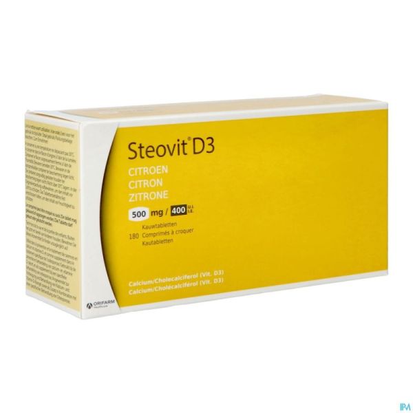 Steovit D3 Citron 500mg/400ui Comp Croq. 180 Pip