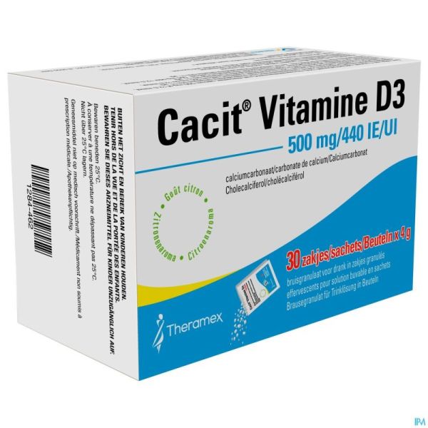 Cacit vit. d3  500mg/440iu gran efferv. sach 30