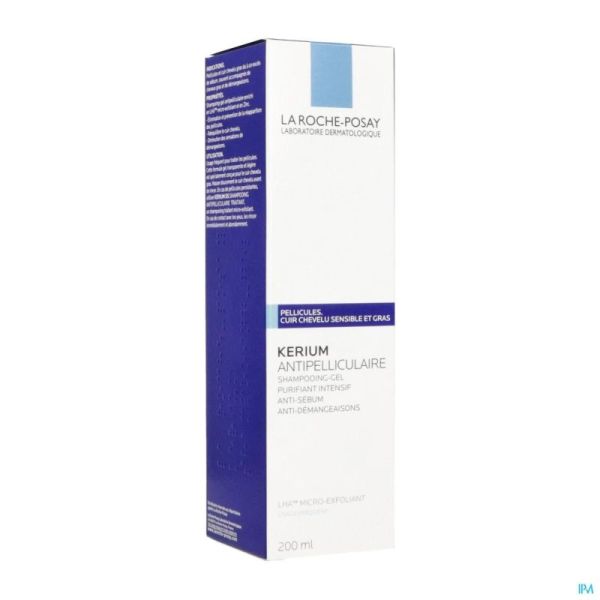 Lrp kerium shampoo gel antipelliculaire pg  200ml