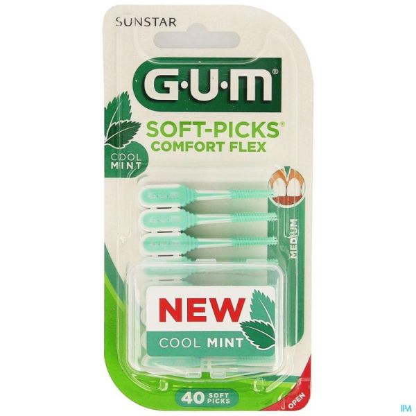 Gum softpicks comfort flex medium mint    40