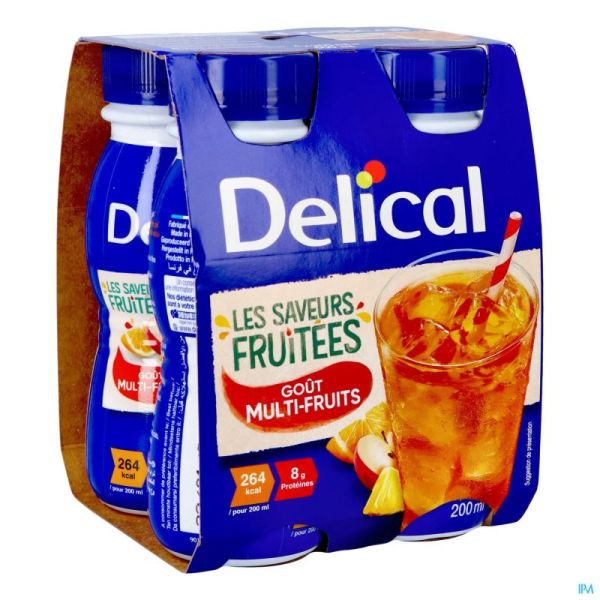 Delical Boisson Fruitee Multi-fruits 4x200ml