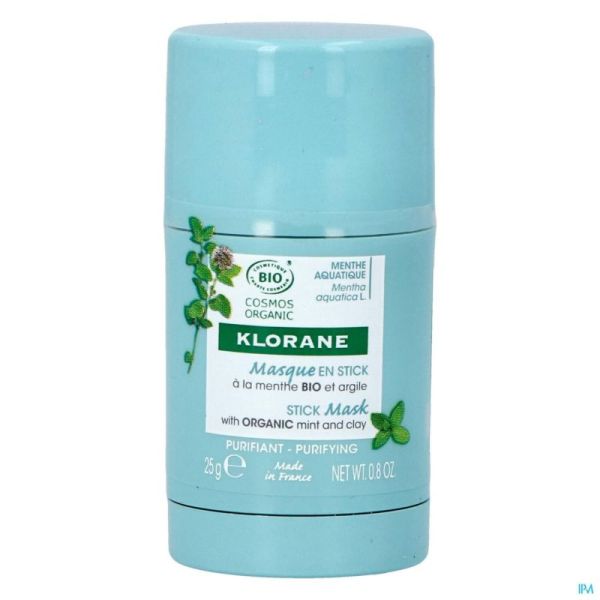 Klorane visage menthe aquatique masque stick   25g