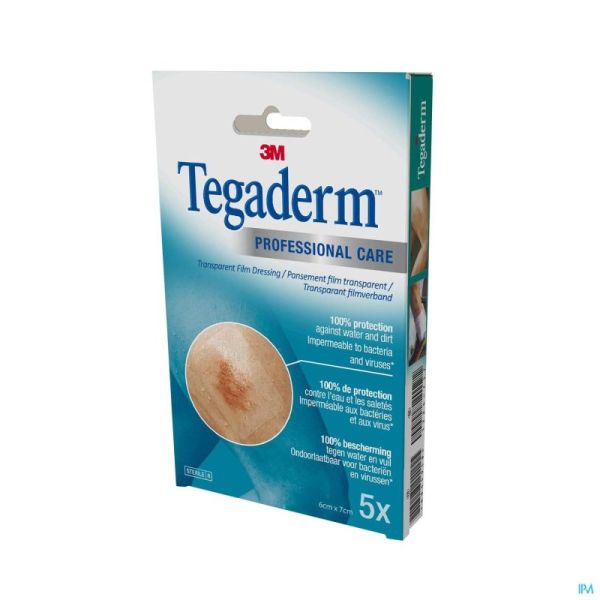 Tegaderm 3m film dressing transp   6x 7cm  5 1624p