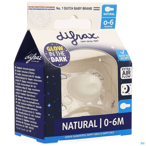 Difrax sucette natural 0-6 nuit