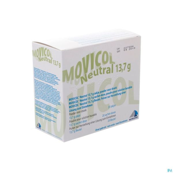 Movicol Impexeco Neutral Pdr Sach 20x13,7g Pip