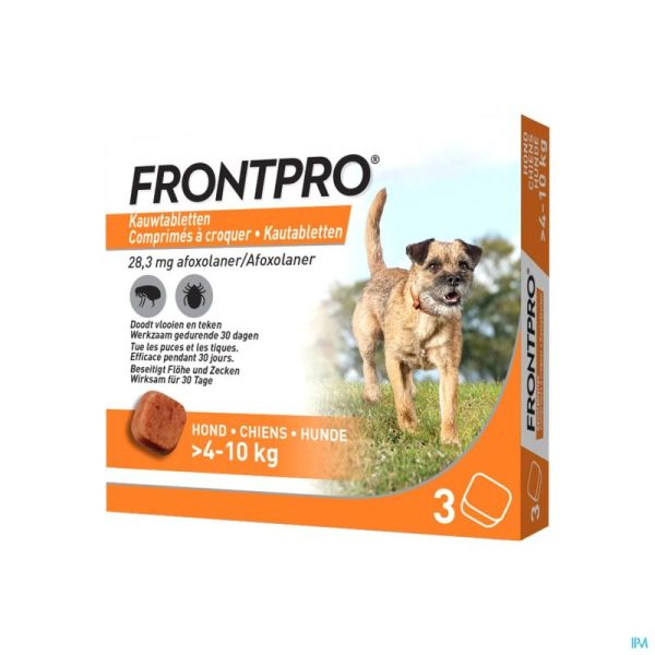 Frontpro 28mg >4-10kg chien    comp croq 3