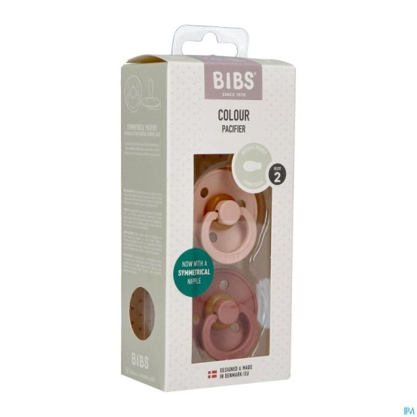 Bibs 2 sucette symmetric duo blush/woodchuck 2