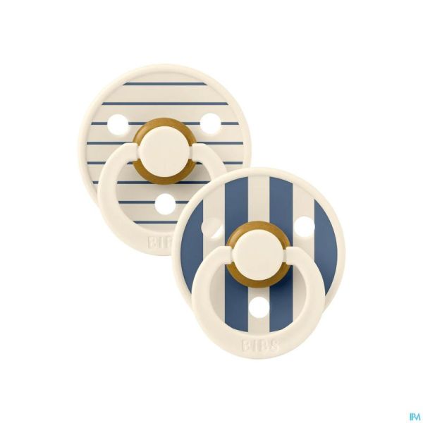 Bibs 2 sucette duo pin steel blue