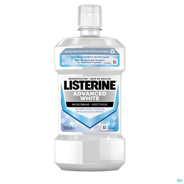 Listerine advanced white eau buccale doux    500ml
