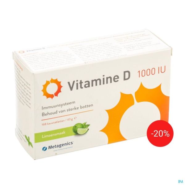 Vitamine d 1000iu metagenics comp 168 promo -20%