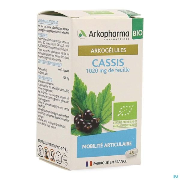 Arkogelules cassis bio caps 45 nf