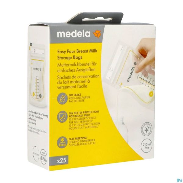 Medela sach.conserv. lait mat.versement facile 25