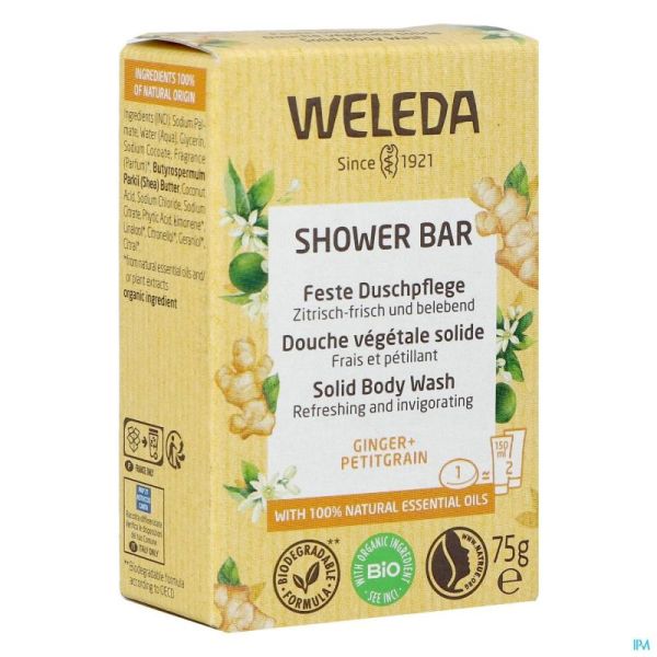 Weleda shower bar gember + petit grain    75g