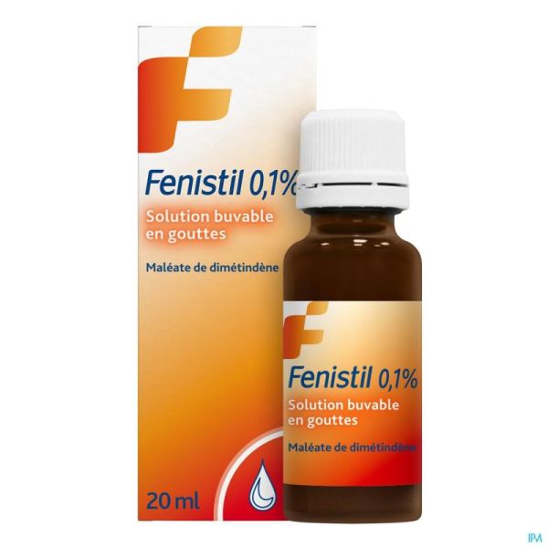 Fenistil 0,1% sol buvable 1mg/ml gutt 20ml