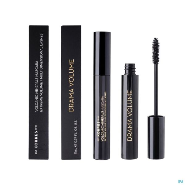 Korres km mascara drama volume 01 black    11ml