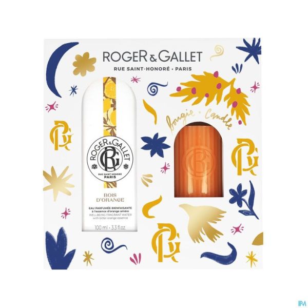 Roger&gallet set noel bois orange 100ml + bougie