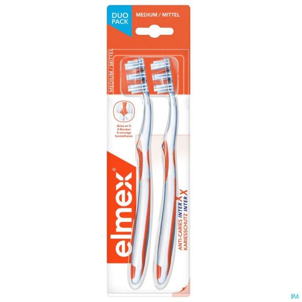 Elmex brosse dents inter-x medium    duopack