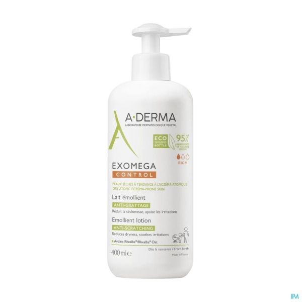 Aderma exomega control lait emollient 400ml