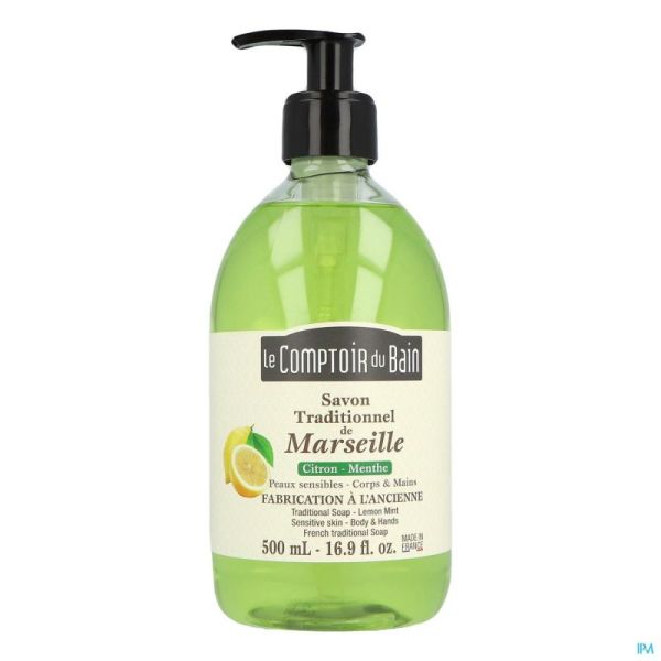 Lcb savon trad.marseille citron-menthe    500ml