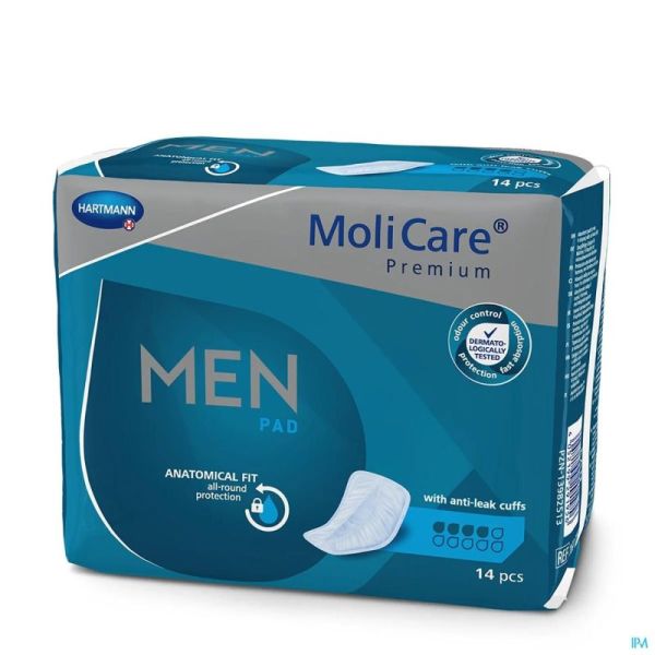 Molicare premium men pad 4 drops 34x18cm    14