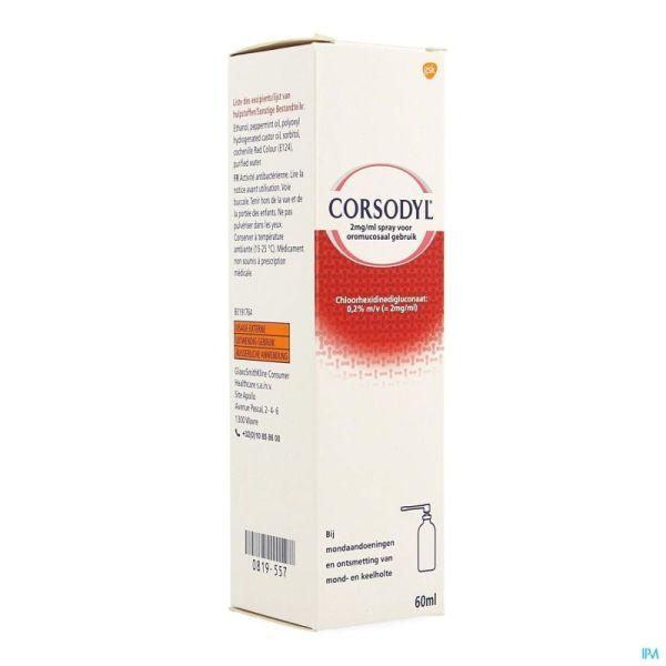 Corsodyl 2mg/ml spray