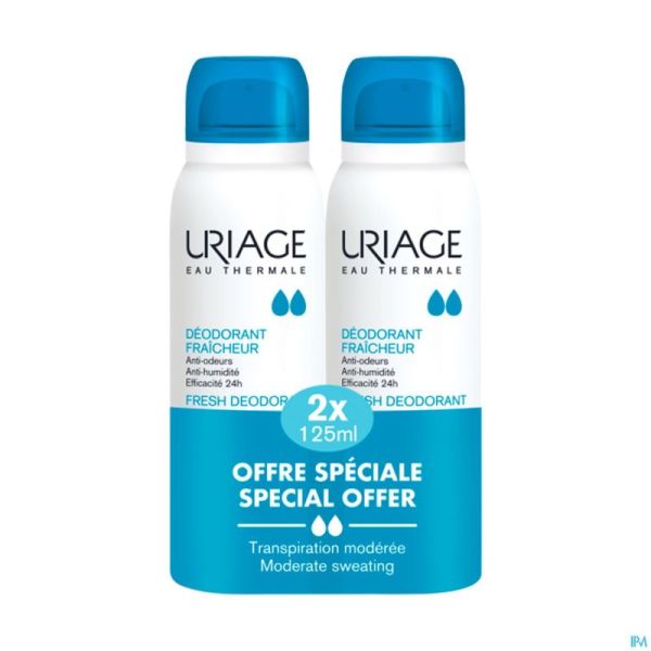 Uriage deo fraicheur 2 x 125ml promo