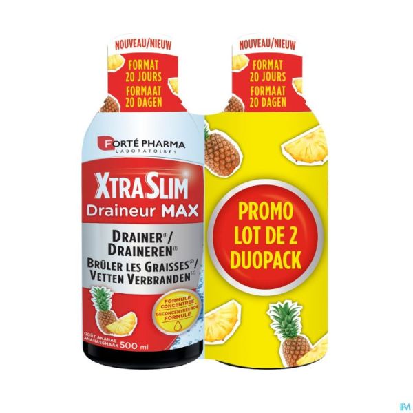 Xtraslim Draineur Max Duo 2x500ml